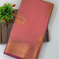 Attractive Peach Color Silk Cotton With Gold Zari Work Saree Near Me