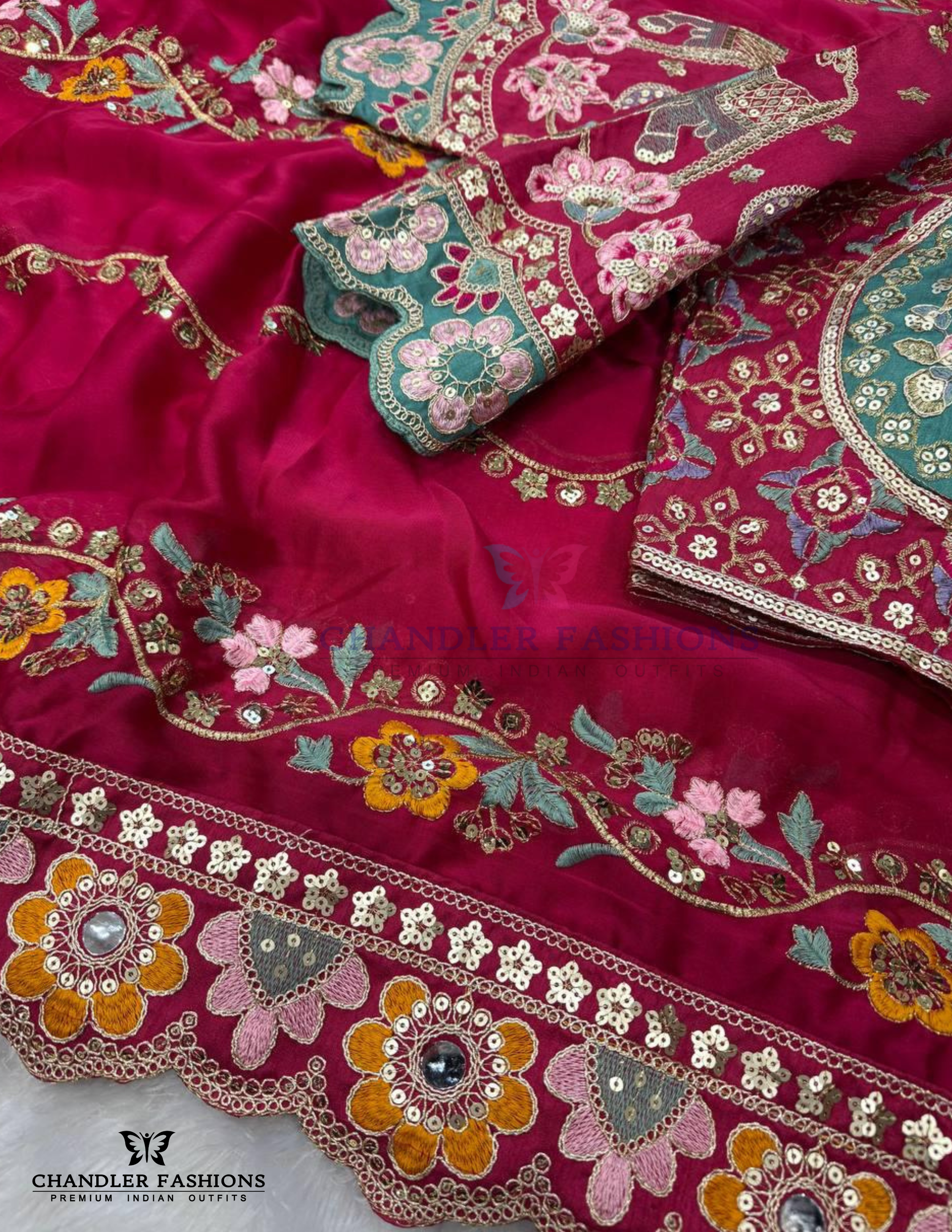 Red Color Rangoli Silk Saree In Surprise