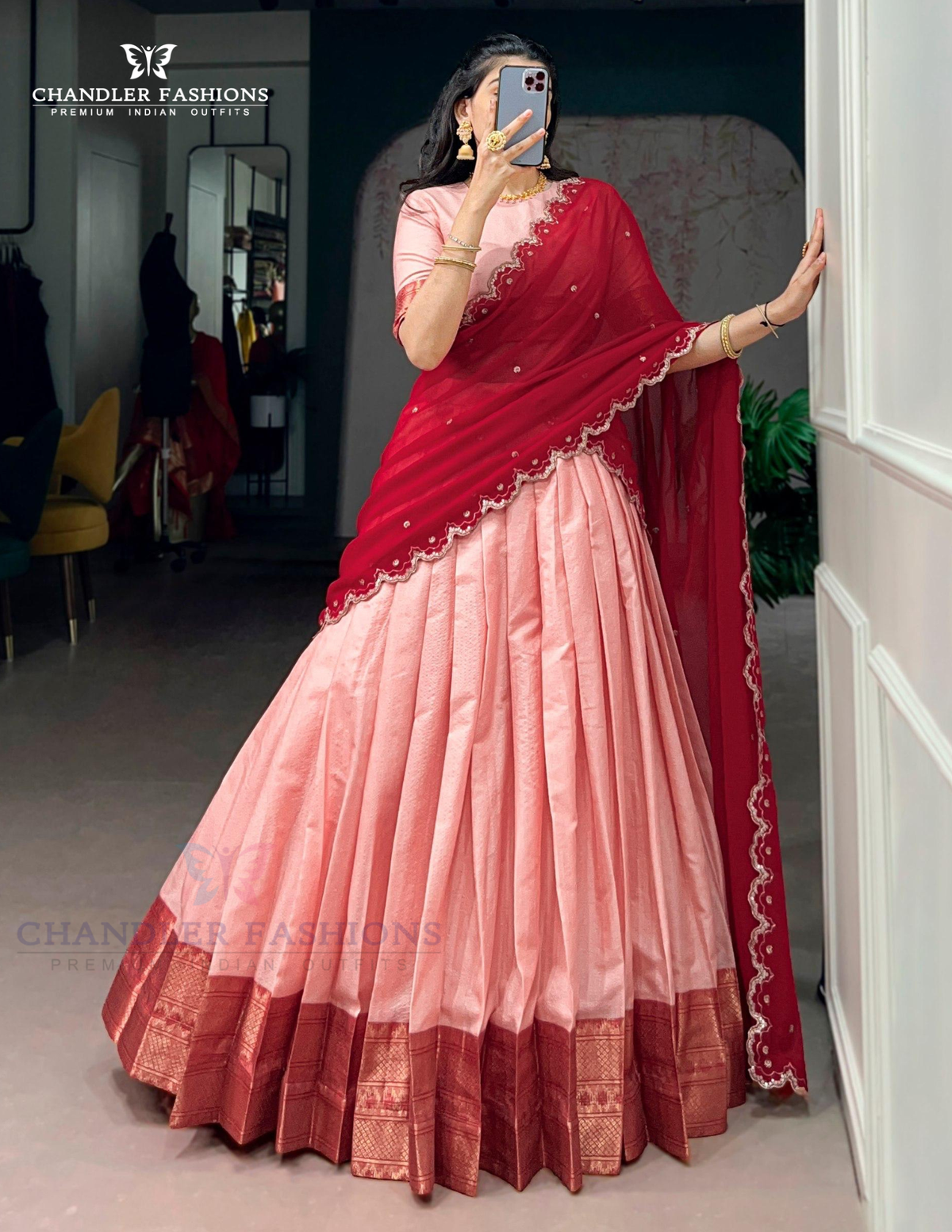 Amazing Maroon Color Kanchi Silk With Zari Work Traditional Lehenga Choli With Dupatta For Women