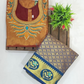 Orange And Green Color Art Silk Langa Set With Stone And Zari Work In USA