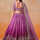 Pink Georgette With Embroidery Choli In Casa Grande