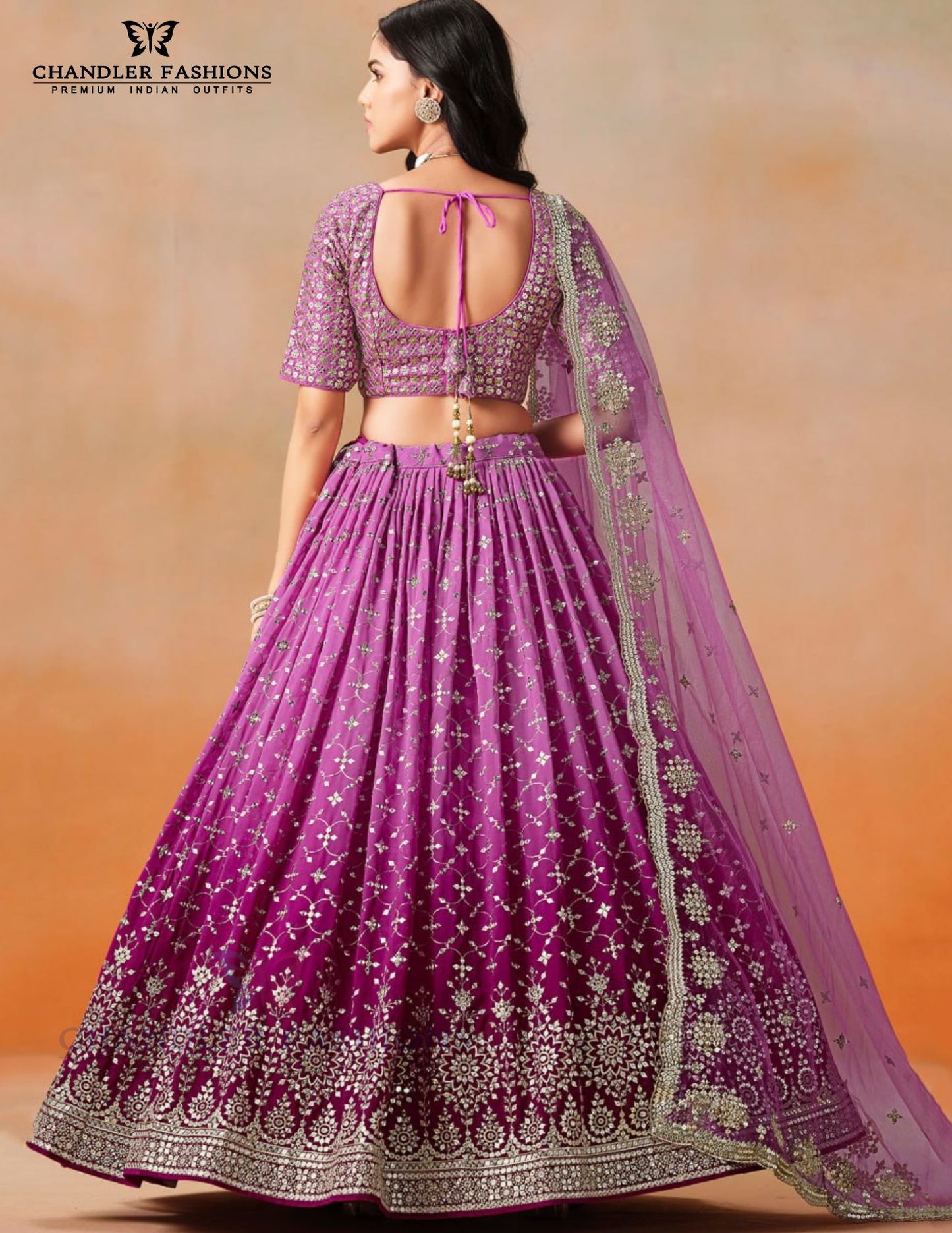Pink Georgette With Embroidery Choli In Casa Grande