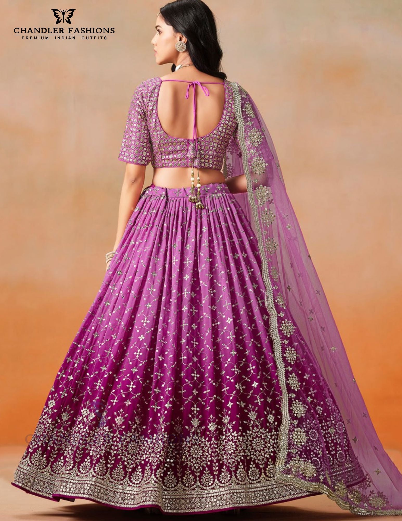 Pink Georgette With Embroidery Choli In Casa Grande