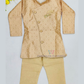 Amazing Peach Color Cotton With Art Silk Sherwani For Boys