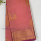 Attractive Peach Color Silk Cotton With Gold Zari Work Saree For Women