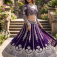 Purple Color Heavy Embroidered Lehenga Choli With Dupatta Set In USA