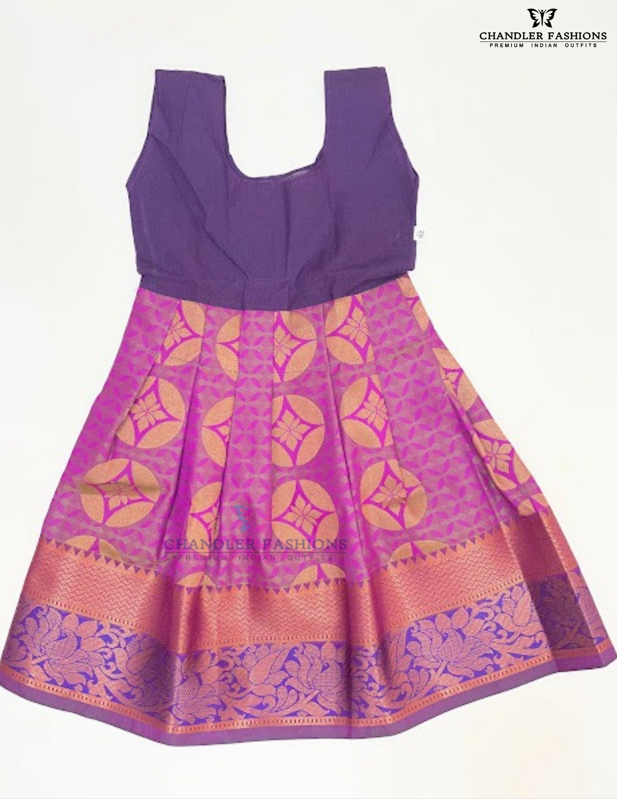 Violet And Purple Color Art Silk Langa Set In Tempe