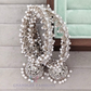 Gorgeous White Color Stones And Pearls With Jumkha Design American Diamond Bangles For Women
