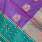 Purple Color Soft Silk With Green Border Saree In USA