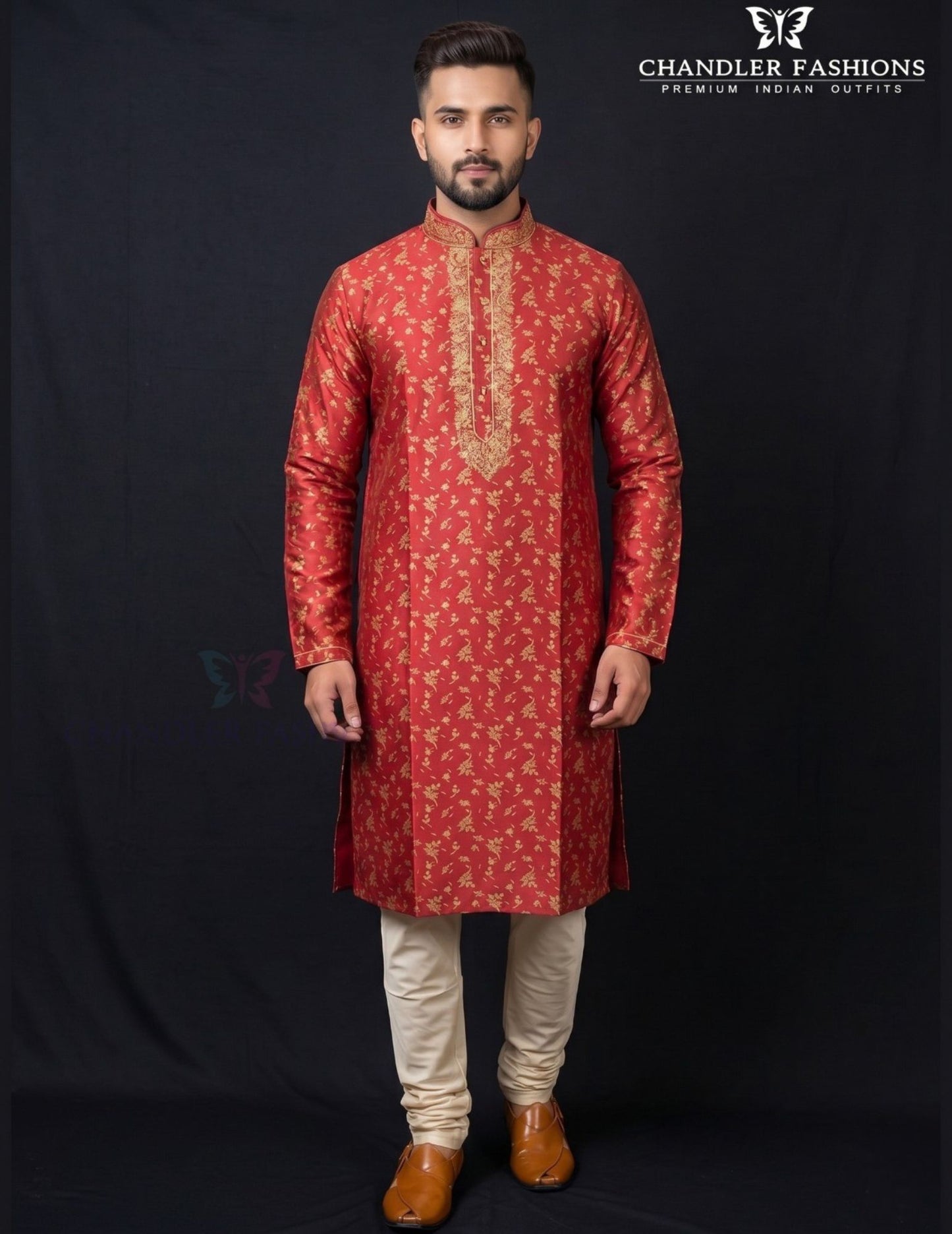 Stunning Maroon Color Raw Silk Men's Kurta With Pajama Pant
