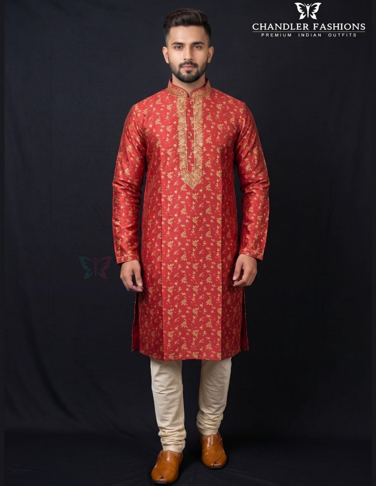 Stunning Maroon Color Raw Silk Men's Kurta With Pajama Pant