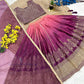 Purple Color Embroidery And Sequins Work In Surprise