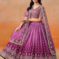 Pink Georgette With Embroidery Work Lehenga In Glendale