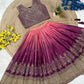 Purple Color Sequins Work Choli Set With Dupatta In Mesa