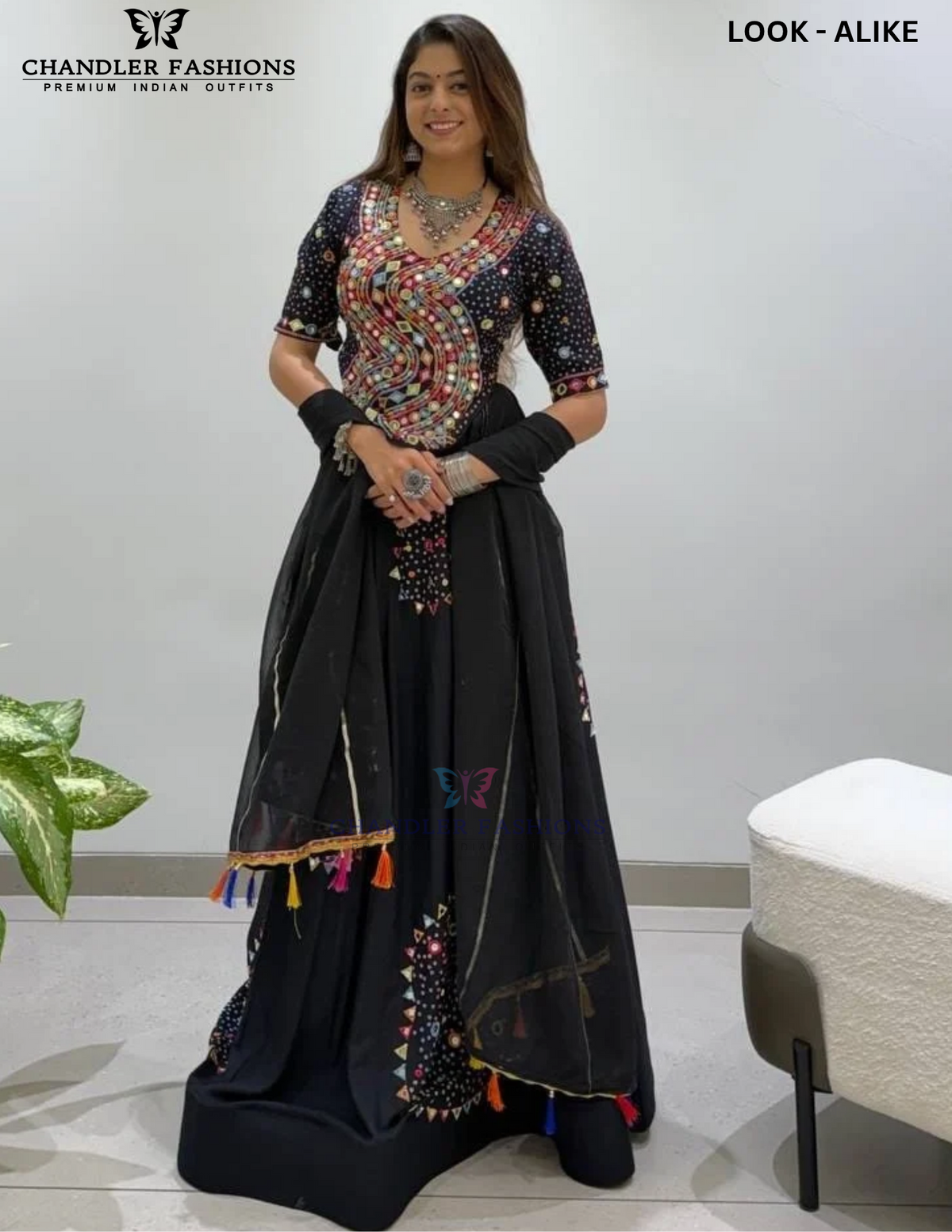 Black Color Rayon With Chaniya Choli In Douglas