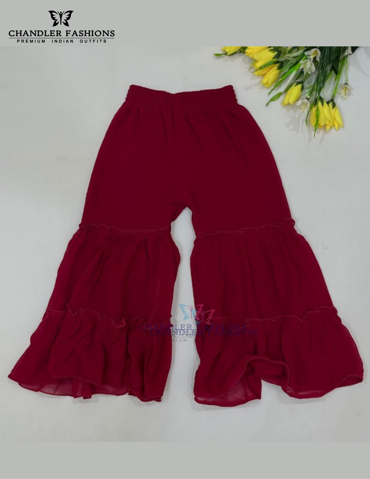 Dark Pink Color Georgette Sharara Set In Suncity
