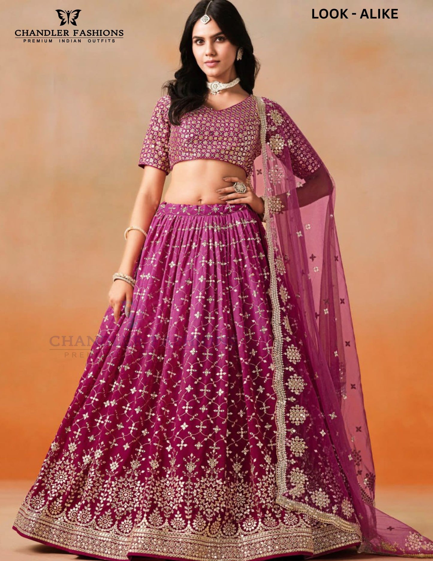 Lovely Red Pink Color Georgette With Embroidery And Sequins Work Lehenga Choli With Dupatta For Women