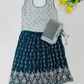 Elegant Teal Green Color Georgette With Choli Sets Embroidery And Sequins Work For Girls