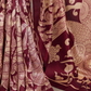 Red Color Kalamkari Printed Saree Features Detailed Peacock Design In USA