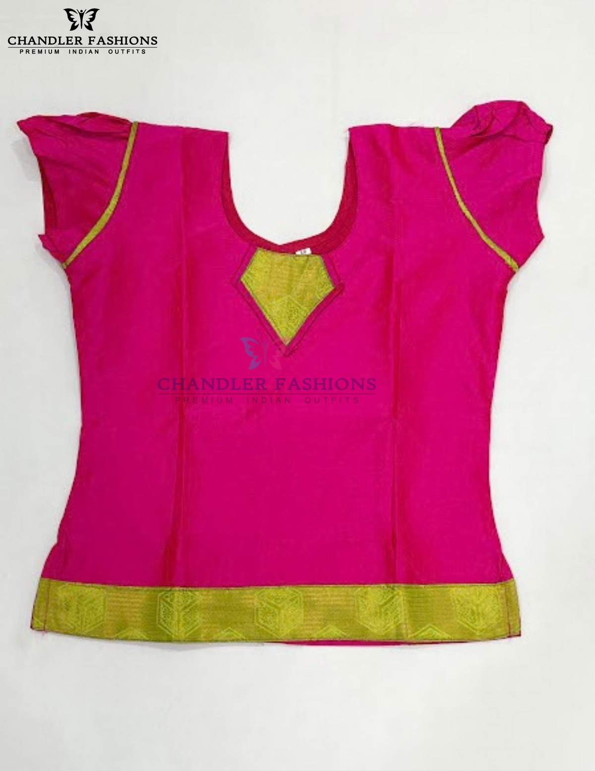Pink And Green Color Langa Set With Printed Work In Mesa