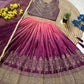 Purple Color Embroidery And Sequins Work Choli Set In Temple