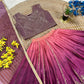 Purple Color Embroidery And Sequins Work Choli Set With Dupatta In USA