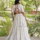 Withe Color Cotton With Multi Mirror Lace Work Chaniya Choli In USA