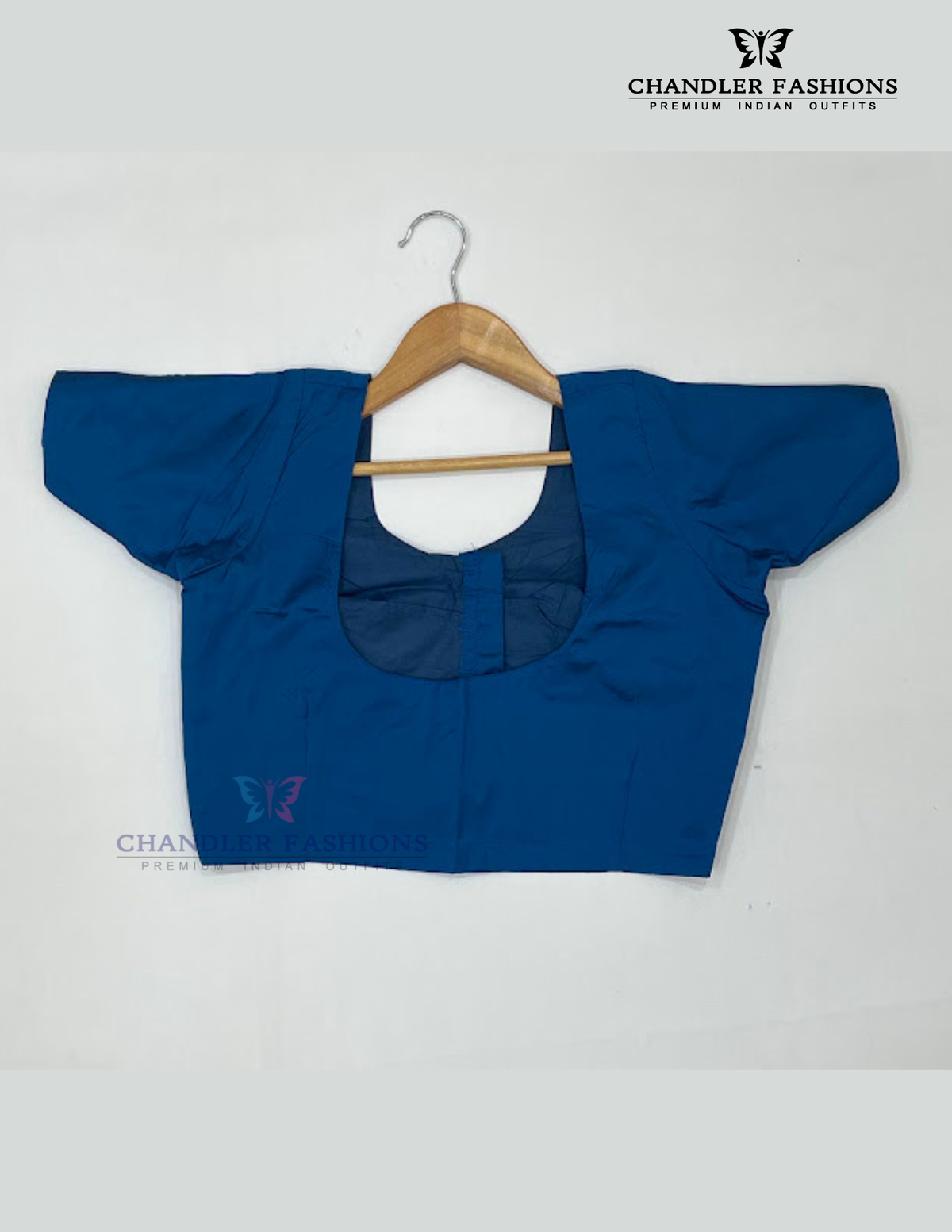 Royal Blue Color Silk Cotton Blouse Near Me