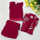 Amazing Dark Pink Color Georgette Sharara Set With Embroidery And Sequins Work Near Me