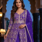 Purple Color Chinon With Embroidery Work Palazzo Suit In USA