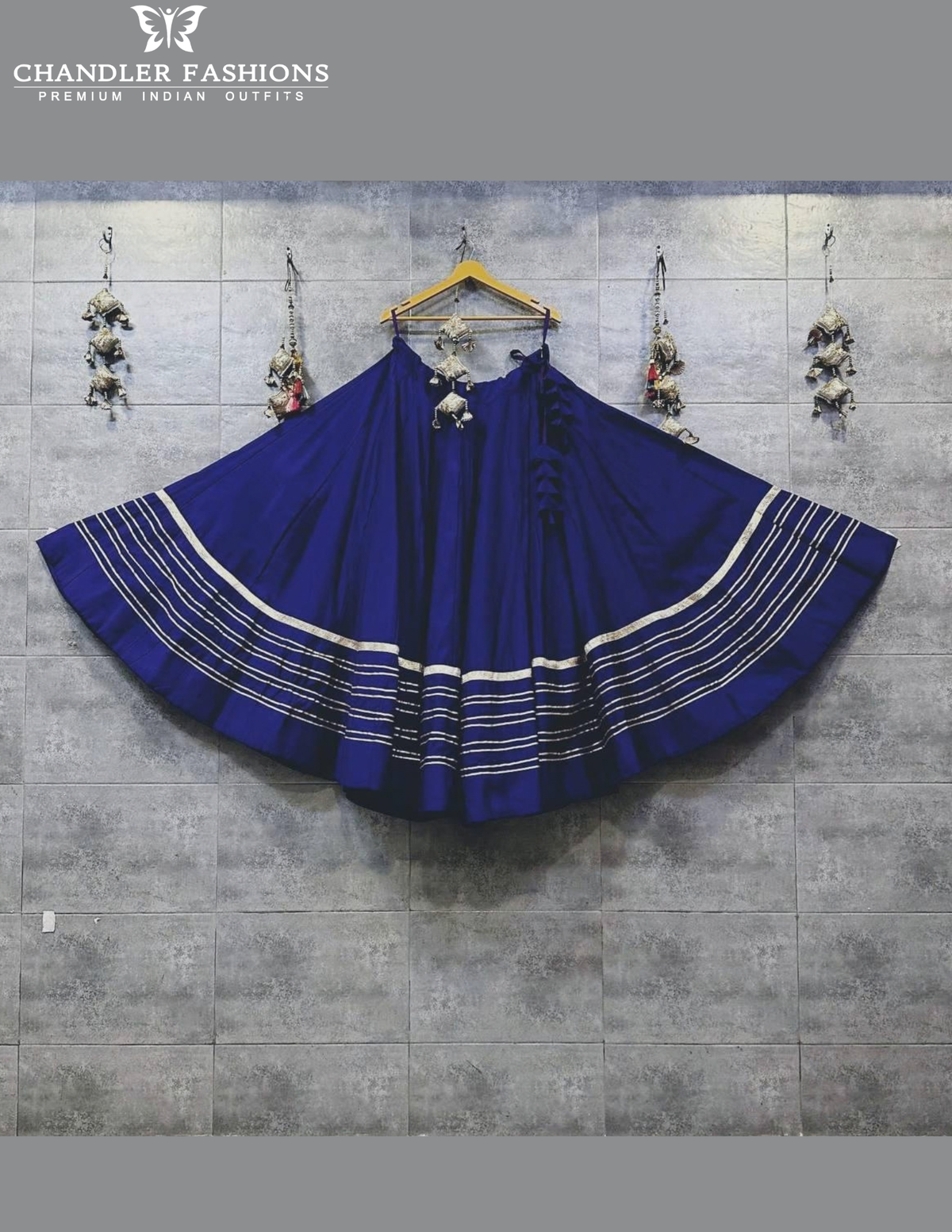 Alluring Blue Color Rayon Cotton With Zari Work Skirts For Women