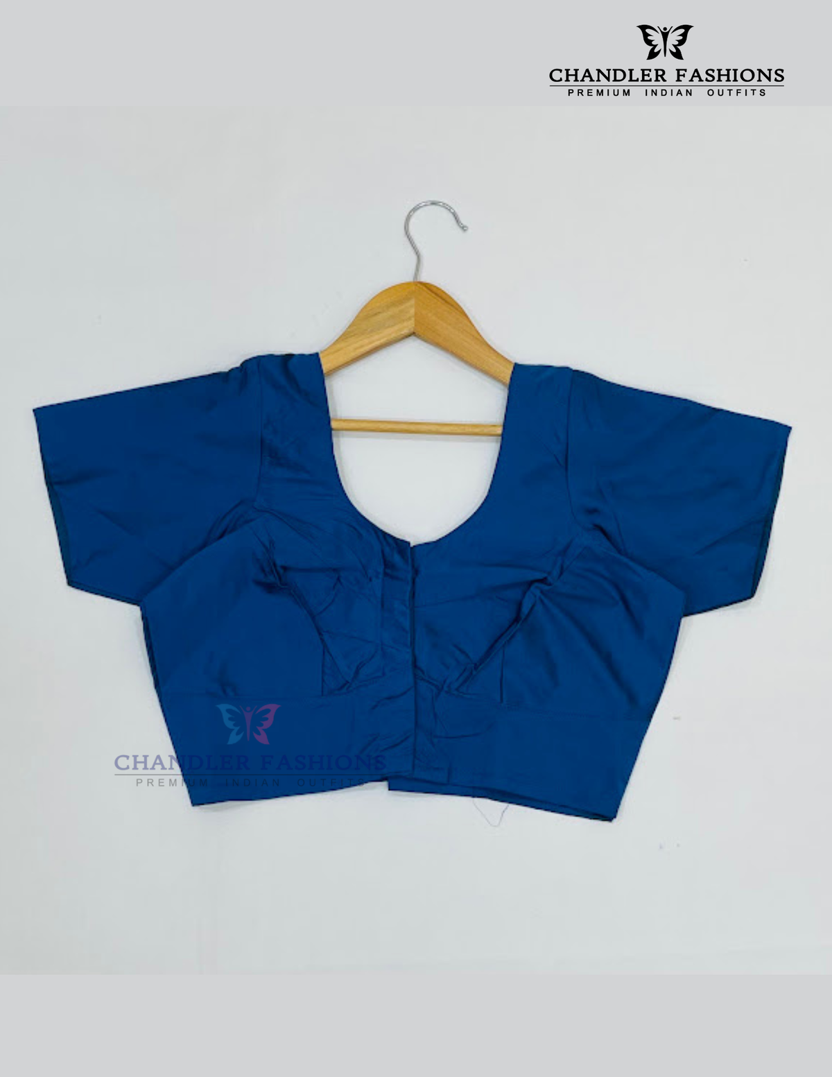 Elegant Royal Blue Color Silk Cotton Blouse For Women