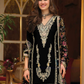 Black Color Heavy Chinon With Embroidery Work Palazzo Suits Near Me