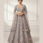 Elegant Lavender Color Net With Embroidery And Sequins Work Lehenga For Women