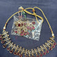 Classice Gold Plated Pink Color Kundan Necklace With Earrings And Maang Tikka Near Me