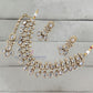 Lovely Gold Plated White Color Kundan Necklace With Earrings And Maang Tikka