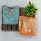  Green And Peach Color Art Silk With Stone And Zari Work Langa Sets In USA