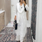 White Color Muslin With Embroidery Work Palazzo Suits In USA