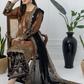 Brown And Black Color Embroidery Palazzo Suits In Tempe