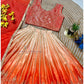 Orange Embroidery Work Choli Set With Dupatta In Surprise