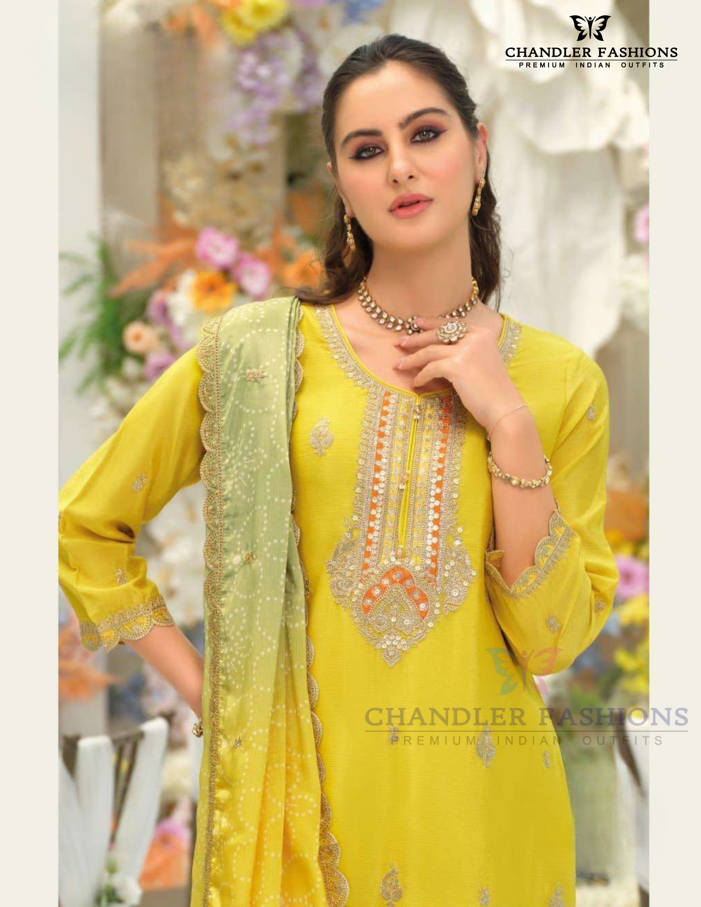 Attractive Heavy Work Sharara Suits In Mesa