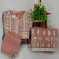 Peach Color Chiffon Palazzo Suits With Heavy Embroidery Work In USA