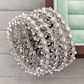 Stunning White Color Stones And Pearls American Diamond Bangles For Women