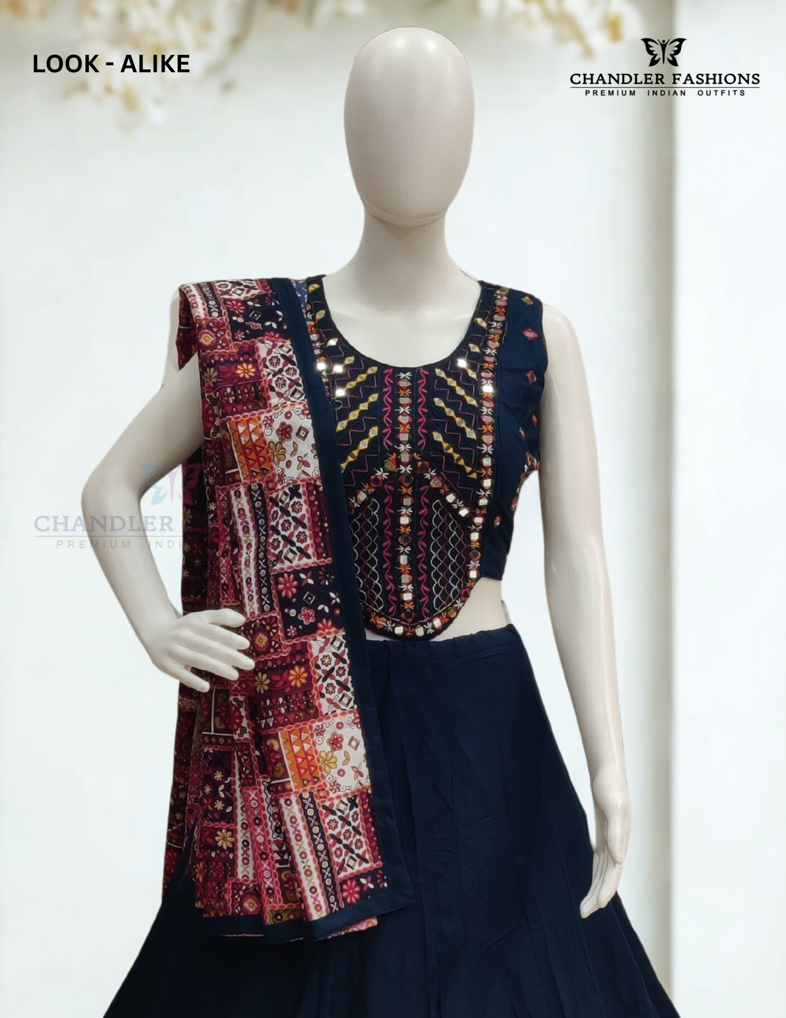 Alluring Blue Colored Embroidery Work Chaniya Choli Sets For Women Near Me