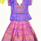 Amazing Violet And Purple Color Art Silk Langa Set With Zari Work For Girls
