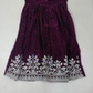 Wine Color Choli Set With Stones And Mirror Work In Douglas