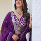 Purple Color Georgette With Sequins Embroidery Work Lehenga Near Me