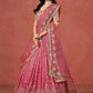 Peach Color Georgette With Sequins Work Lehenga In USA
