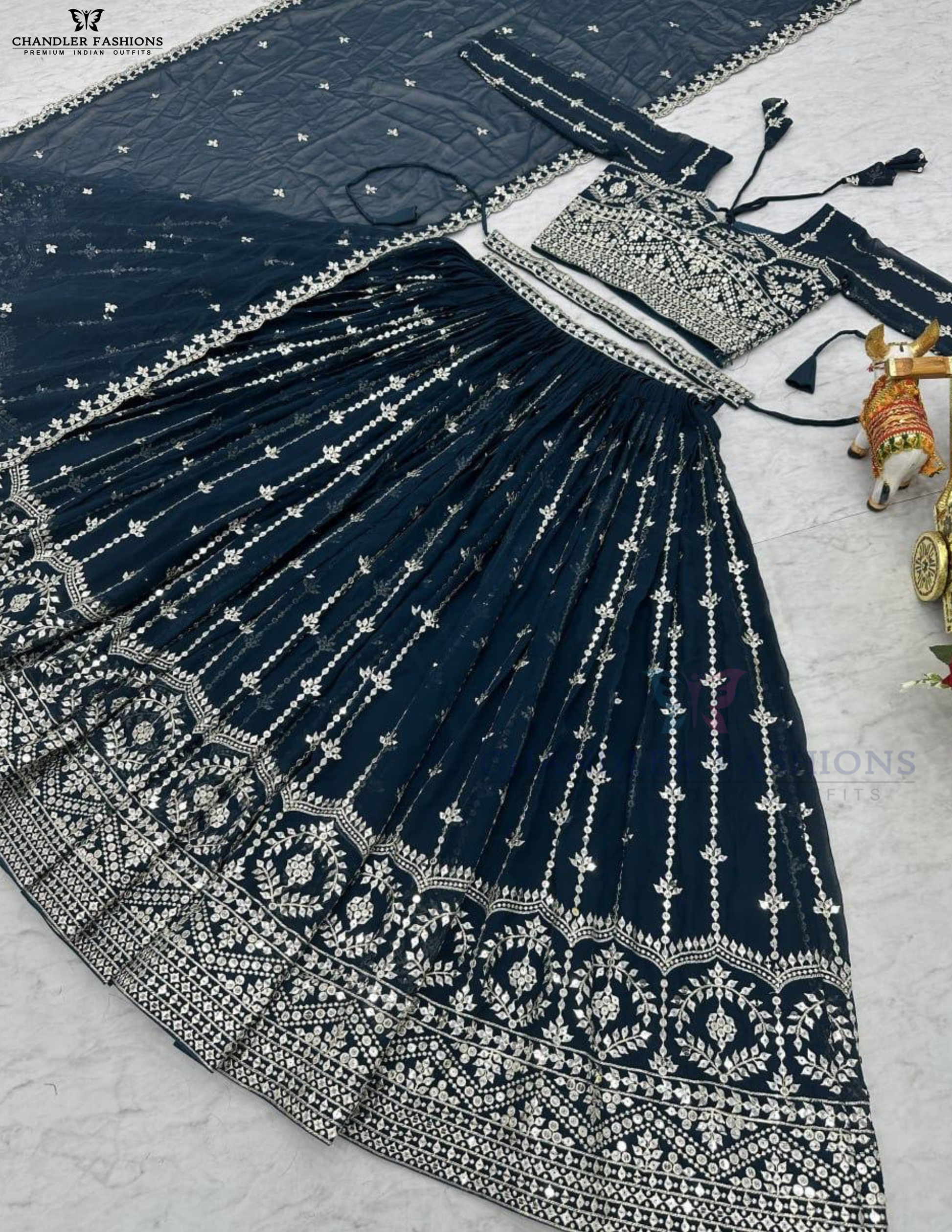 Sequins Embroidery Lehenga Choli In Tempe