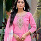 Pink Color Cotton With Embroidery Work Salwar Suits Near Me